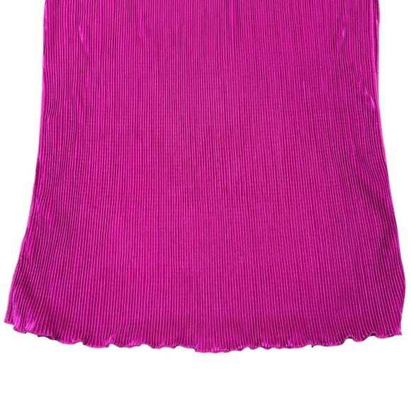 NWT Women's MELLODAY Cap Sleeve Belted Plissé Dress Raspberry | Size M - Picture 10 of 15